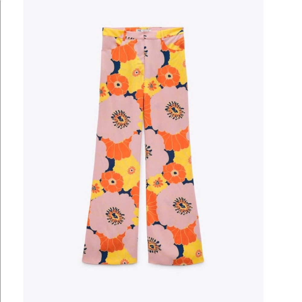Zara floral print pants